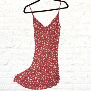 Becaal Terracotta with White Flowers Mini Sundress